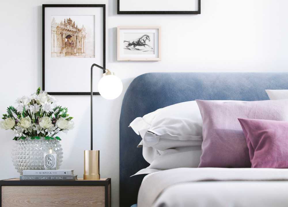 Bedroom lifestyle rendering