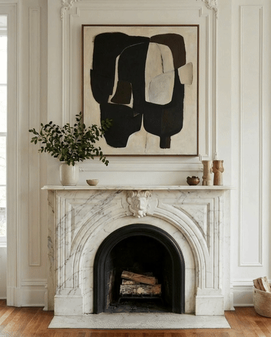 Animated photorealistic CGI vignette of a fireplace product line