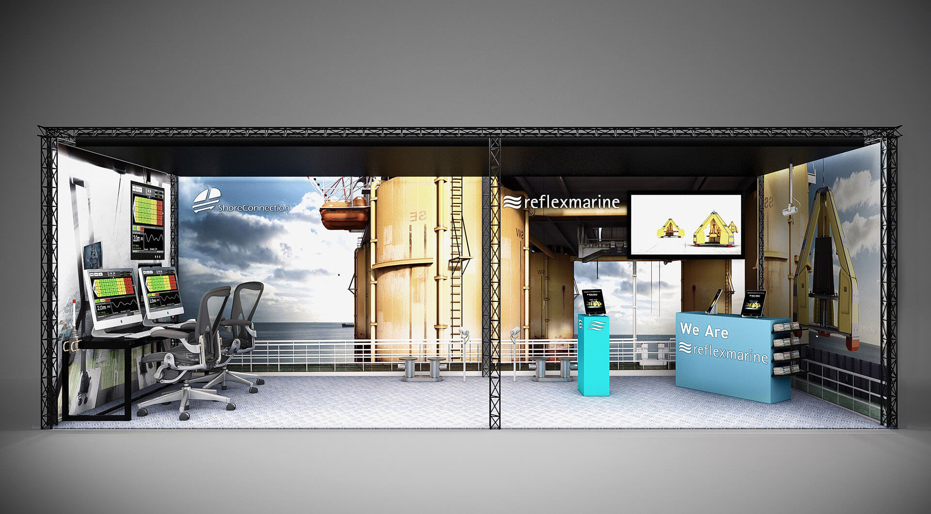 3D exhibition stand design for offshore and marine industry