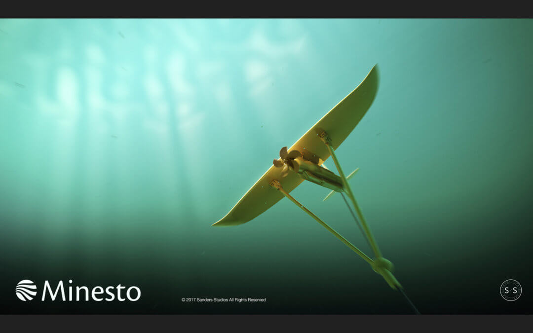 Subsea illustration for Minesto AB's Deep Green in Holyhead