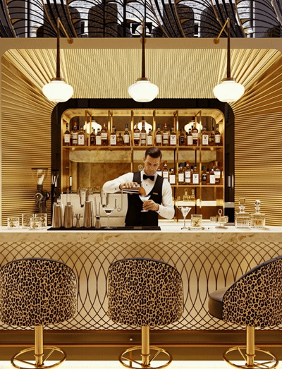 Living room vignette interior rendering